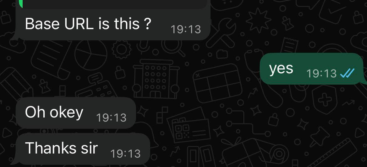 Customer chat confirming the key works